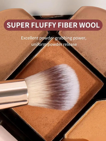 Flat Top Angled Double Ended Makeup Brush Set Foundation Contour Blending Liquid Powder Cream